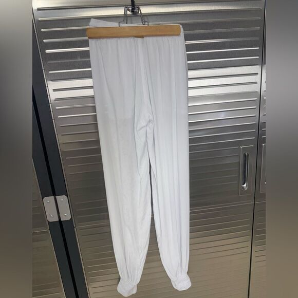 Skemo Basics Loungewear Jogger White Elastic Pants XS - Picture 5 of 8